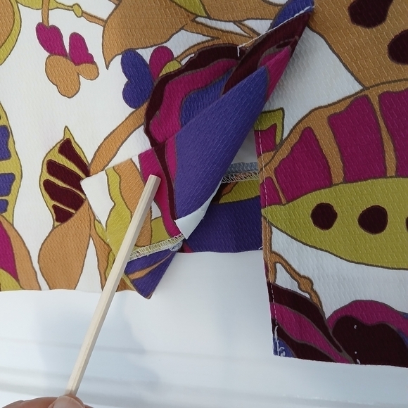 Merona Target Skirt Multicolor Floral Stretch Lined Straight Pencil Size 6 - Picture 6 of 12